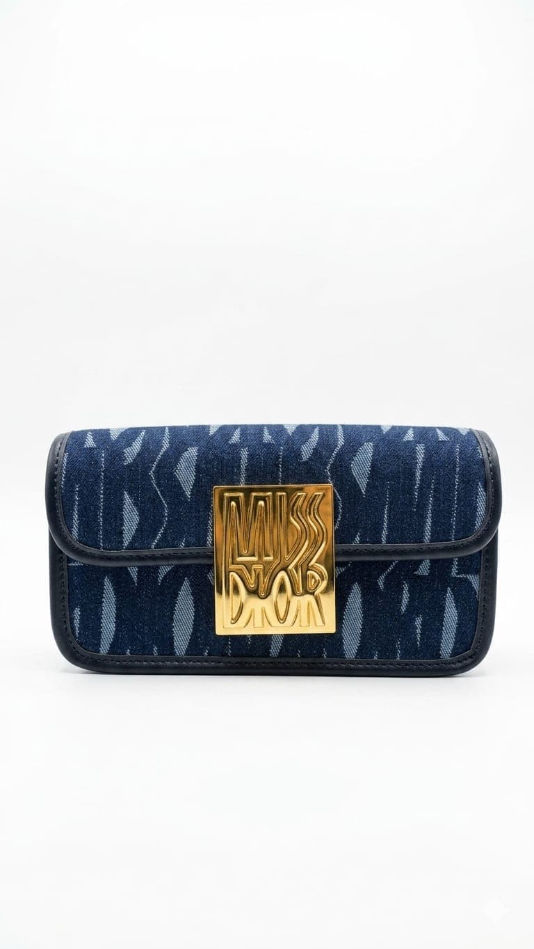 حقيبة MISS DIOR جينز حجم صغير