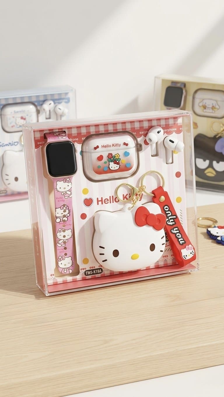 مجموعة هدايا إكسسوارات مستوحاة من شخصية HELLO KITTY
