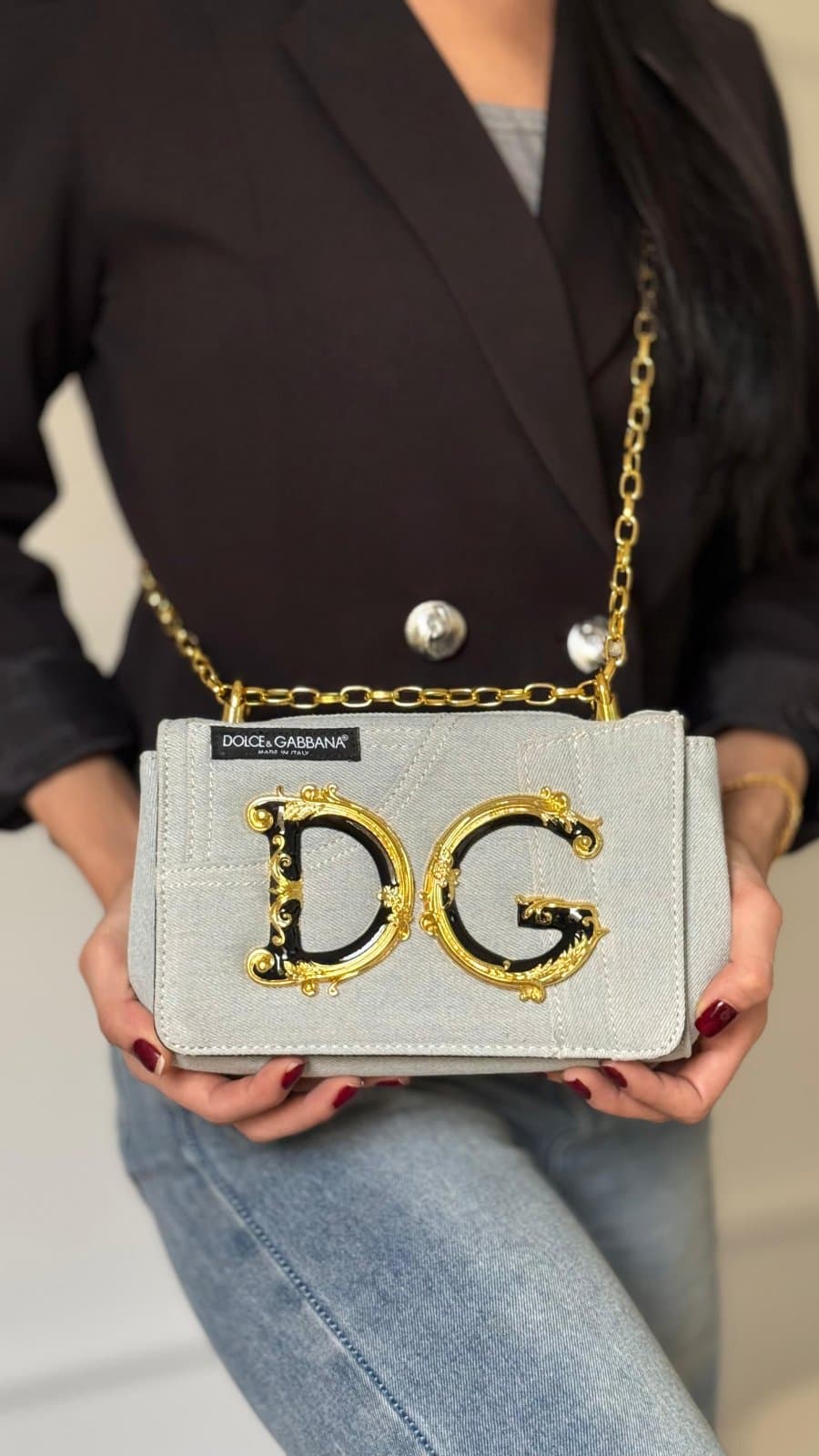 حقيبة Dolce & Gabbana DG Girls Denim Bag جينز سكني حجم صغير